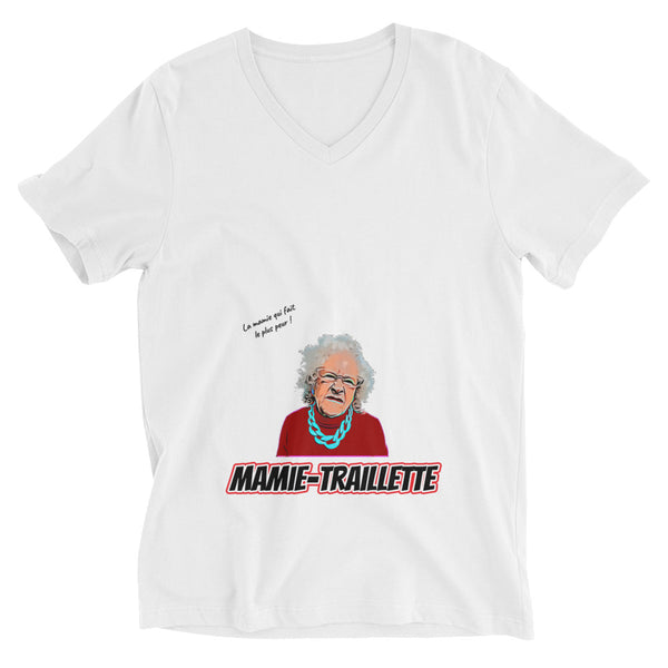 T-shirt à Manches Courtes et Col V "mamie-traillette" (front)
